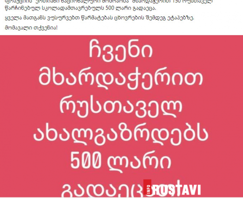 "რუსთავის ენმ-ს წევრებს შეცდომაში შეჰყავთ მოსახლეობა"