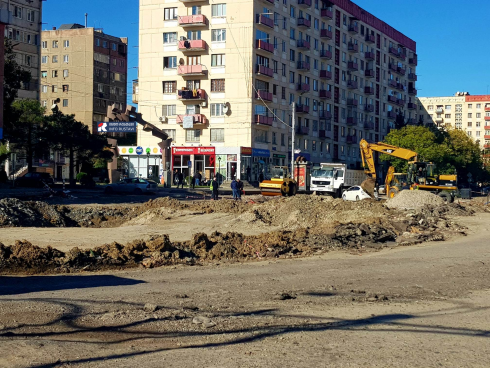 რუსთავში, შარტავას მოედანზე მოძრაობა შეზღუდულია