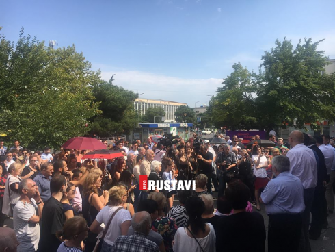 გრიგოლ ვაშაძე რუსთაველებს შეხვდა