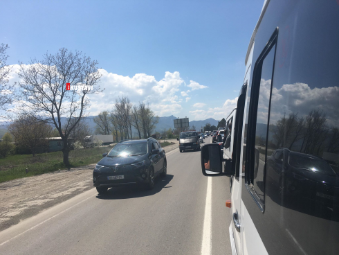 საცობი ჩქაროსნულ მაგისტრალზე