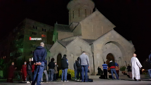 სააღდგომო ლიტურგია რუსთავის ტაძრებში [video]