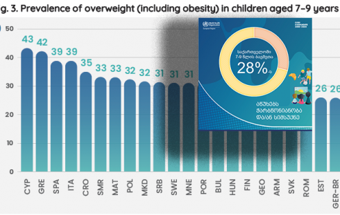 საქართველოში ბავშვთა 28%-ს ჭარბწონიანობა აწუხებს
