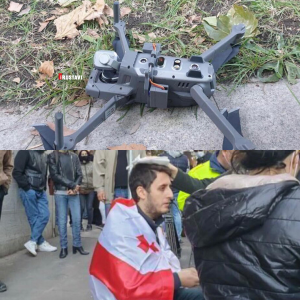აქციის მონაწილეს დრონი დაეცა