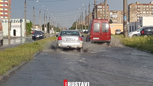 ძლიერი სეტყვა რუსთავში [video]